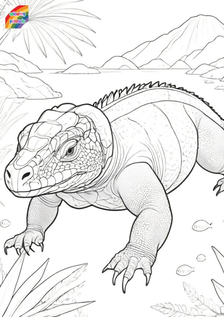 Komodo Dragon Coloring Pages ( Free Printables )