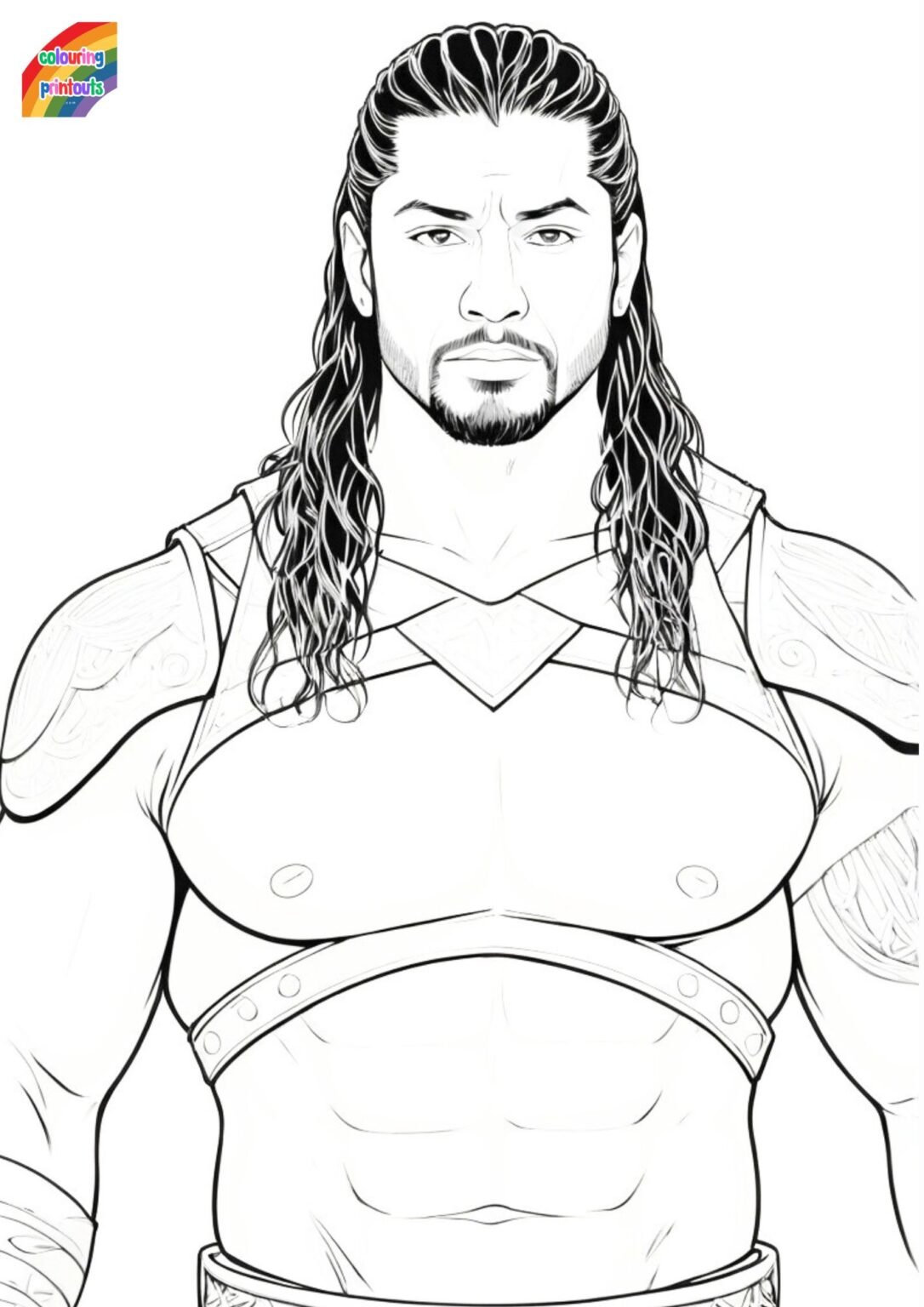 Roman Reigns WWE Coloring Pages ( Free Printables)