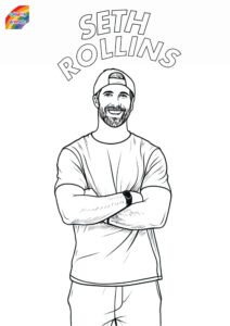 seth rollins coloring page (1)