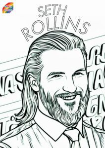 seth rollins coloring page (2)