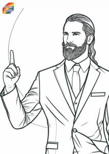 seth rollins coloring pages