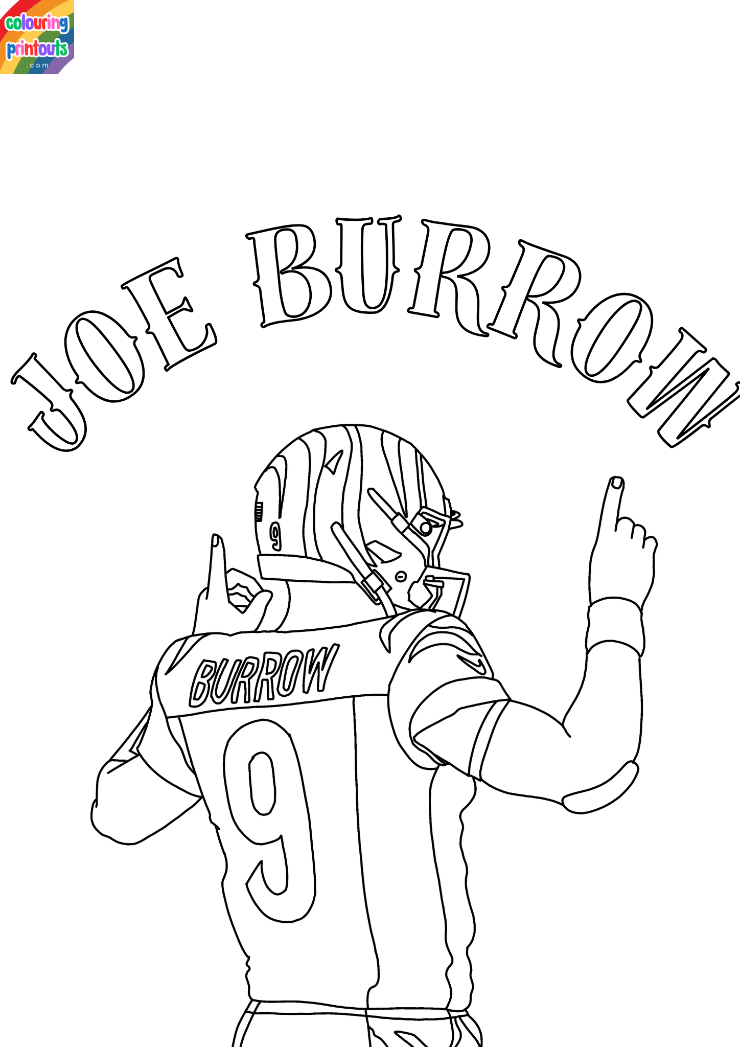 Joe Burrow Coloring Pages (1)