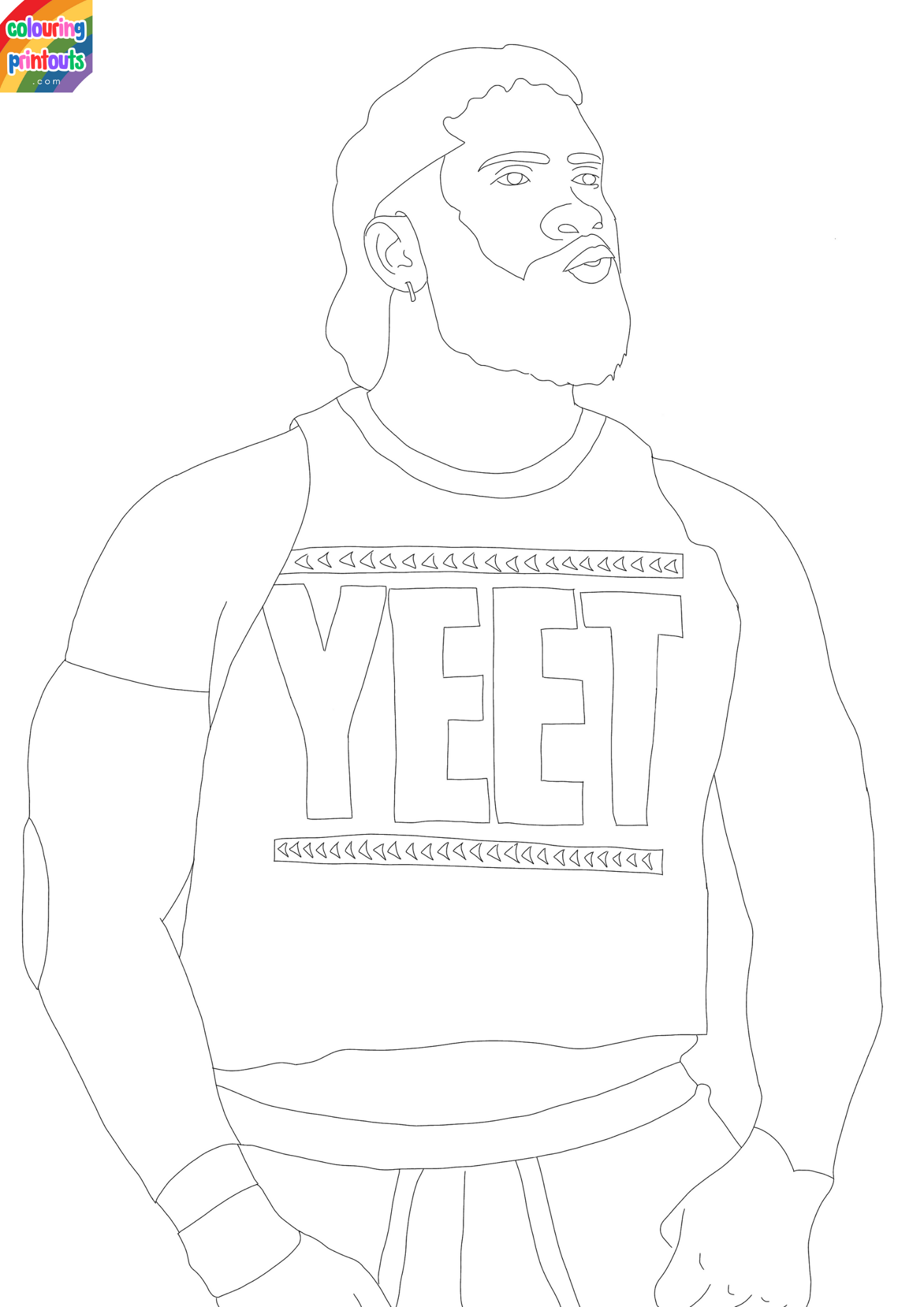jey uso coloring page