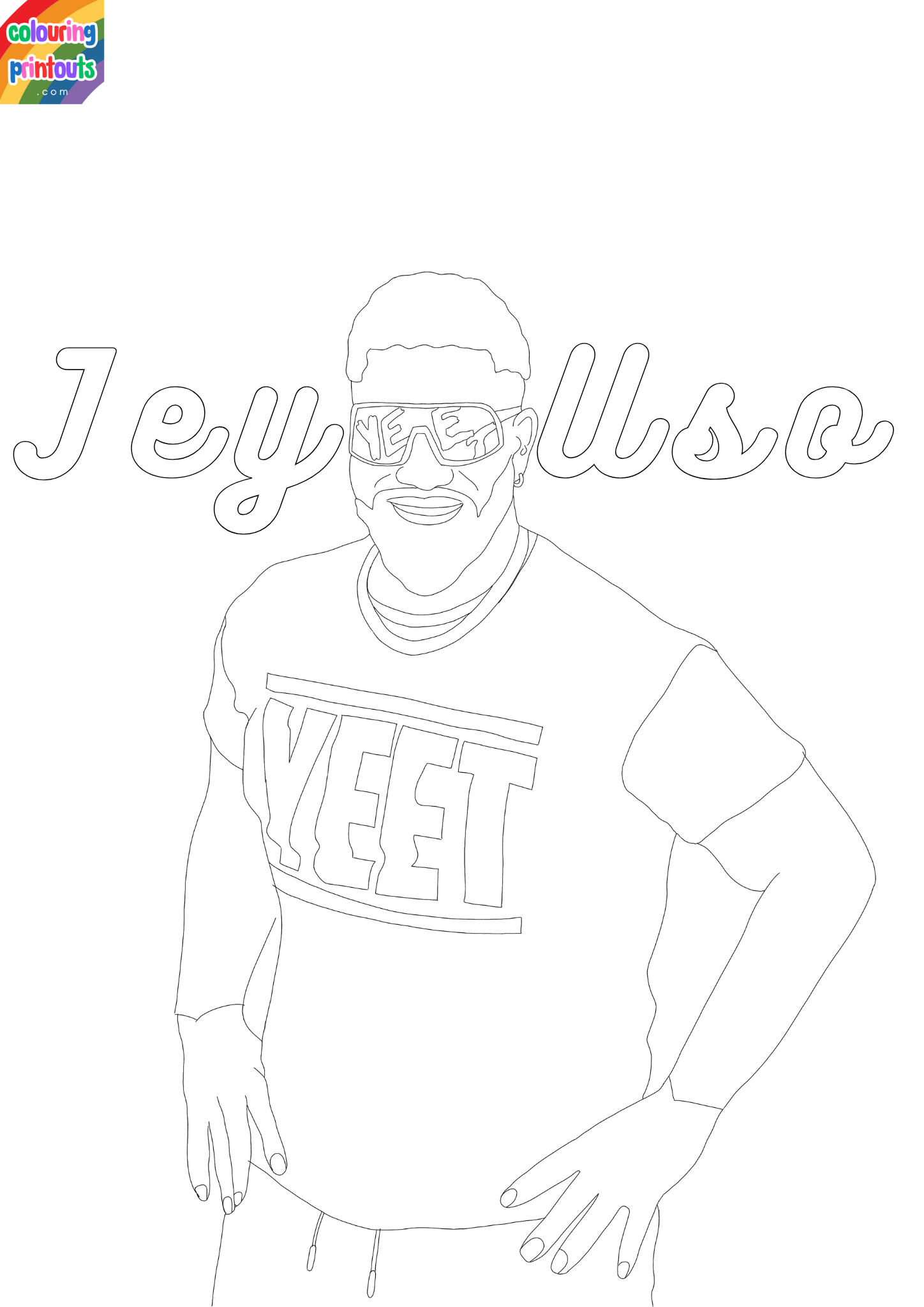 jey uso coloring pages