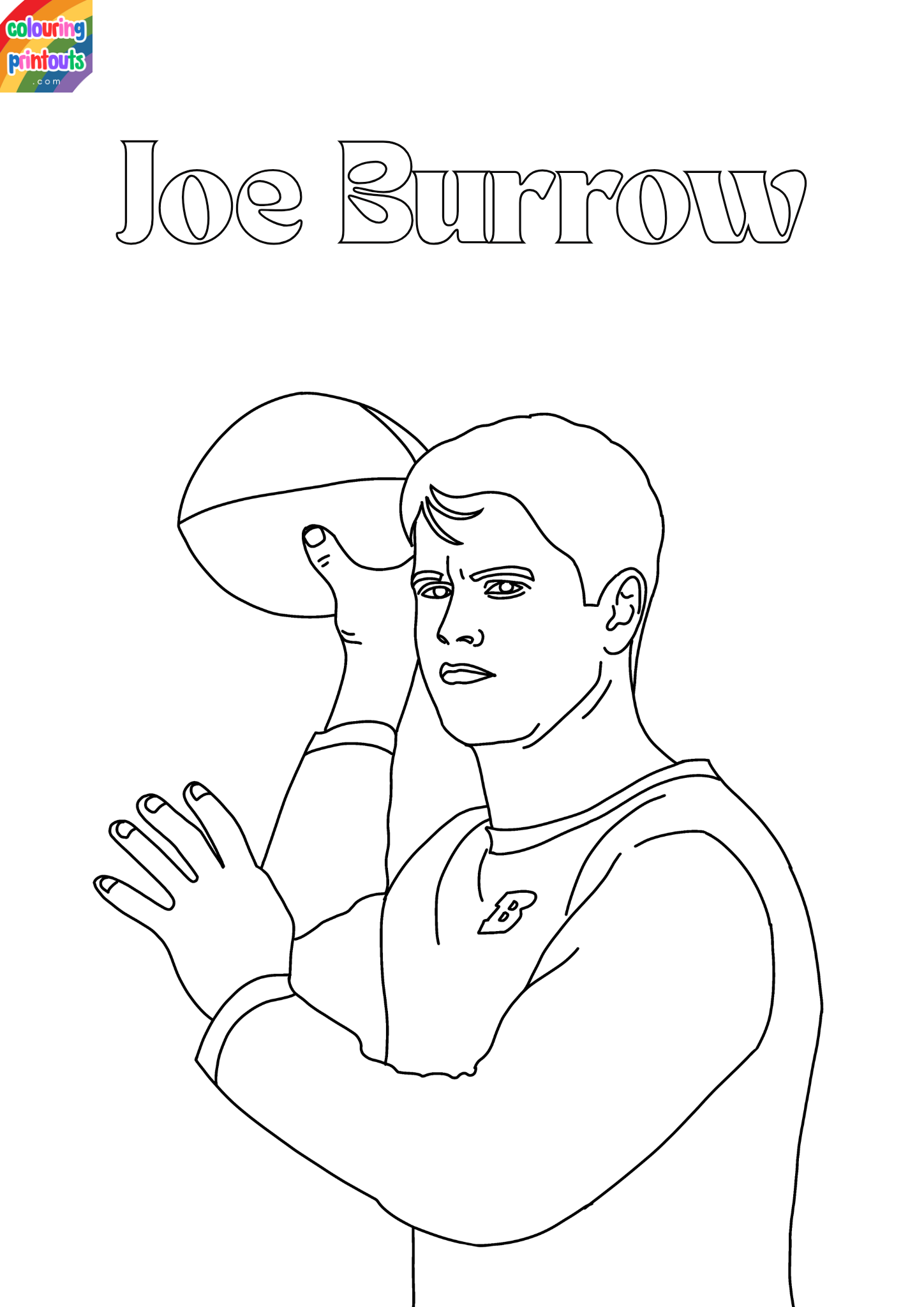 joe burrow coloring page (1)