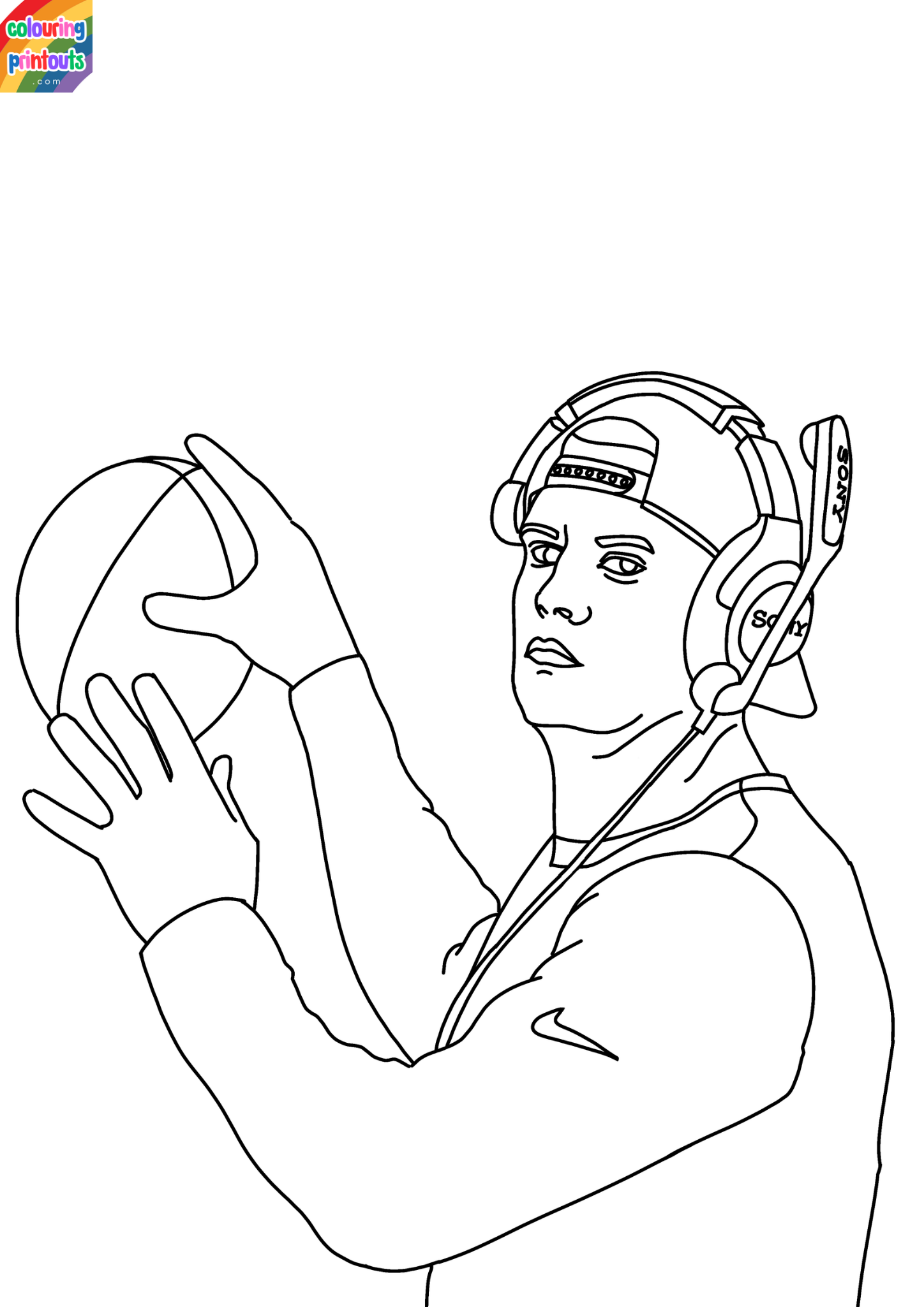 joe burrow coloring page