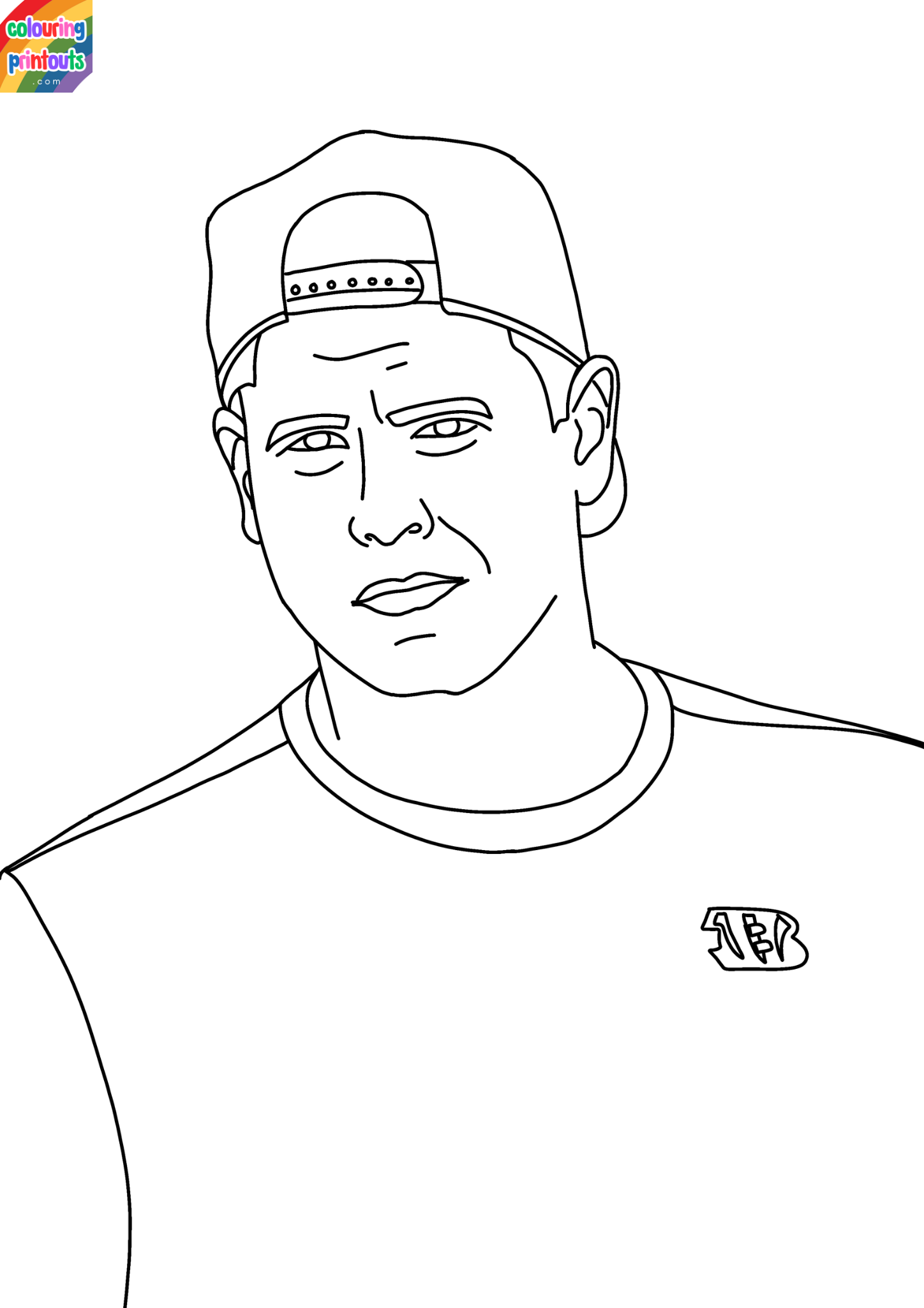 joe burrow coloring page (4)