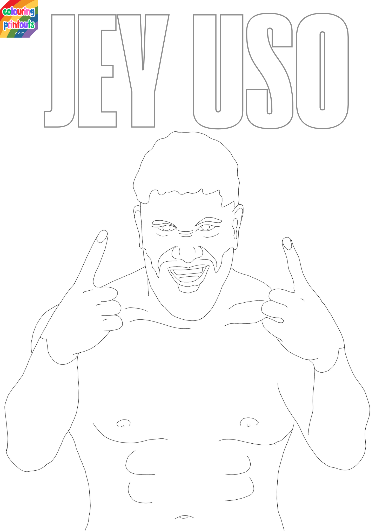main event jey uso coloring page