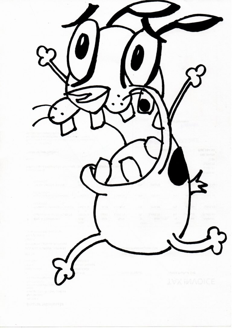 Courage The Cowardly Dog Coloring Pages [Free Printables]