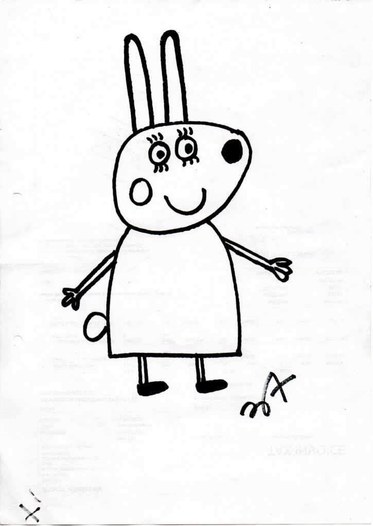 Miss Rabbit Peppa Pig Coloring Pages