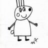 Miss Rabbit Peppa Pig Coloring Pages