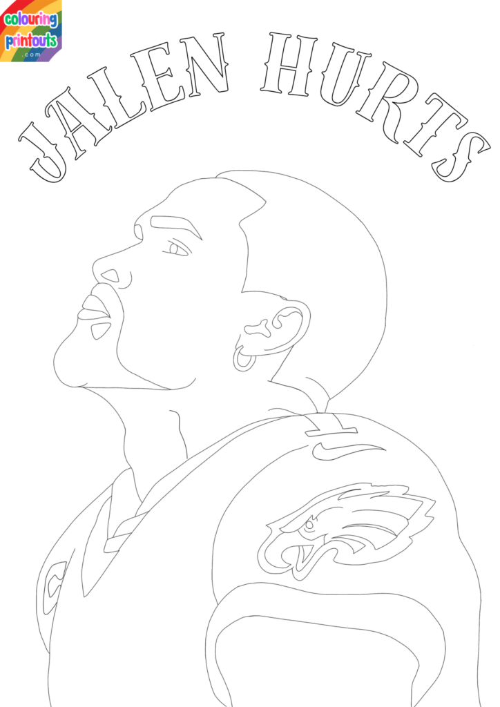 Jalen Hurts Coloring Pages