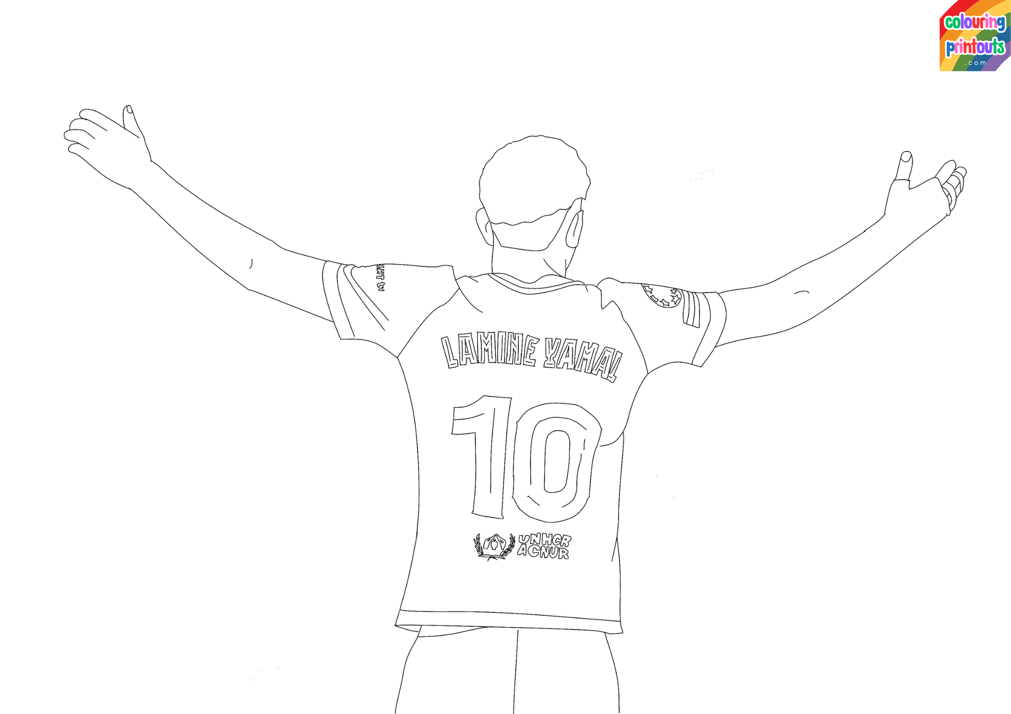 lamine yamal coloring page