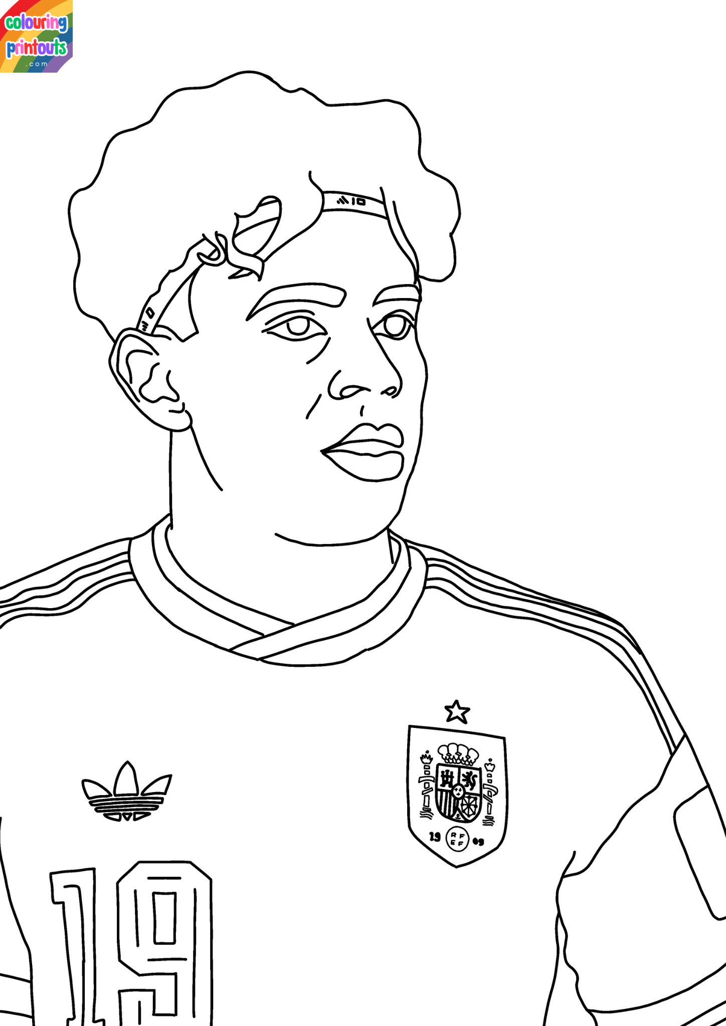 lamine yamal coloring page barcelona