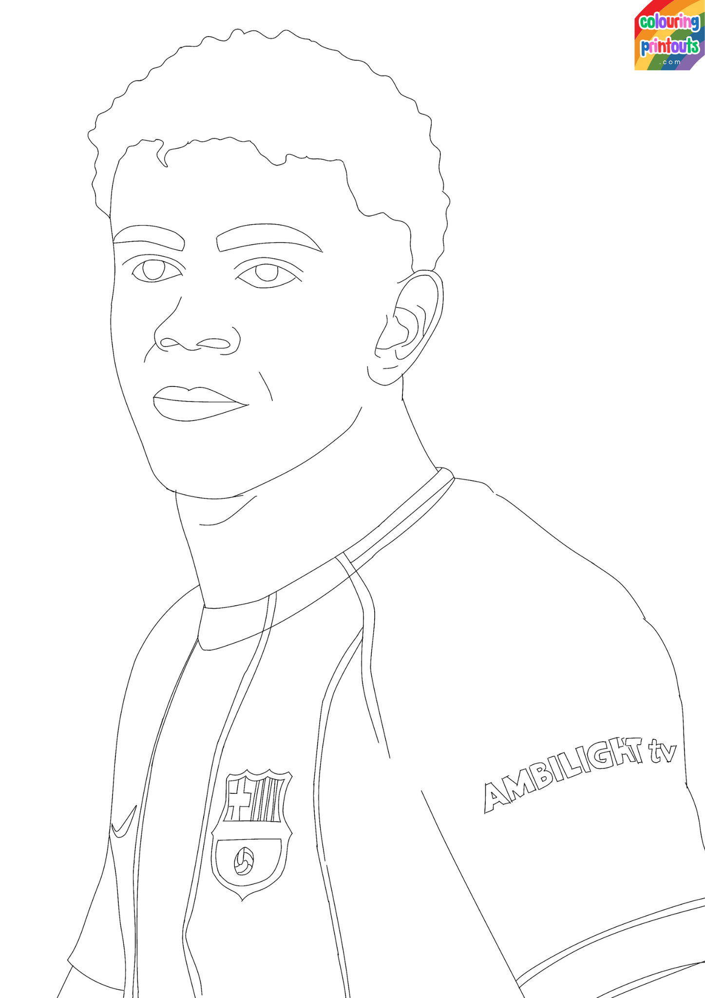 lamine yamal coloring page barcelona