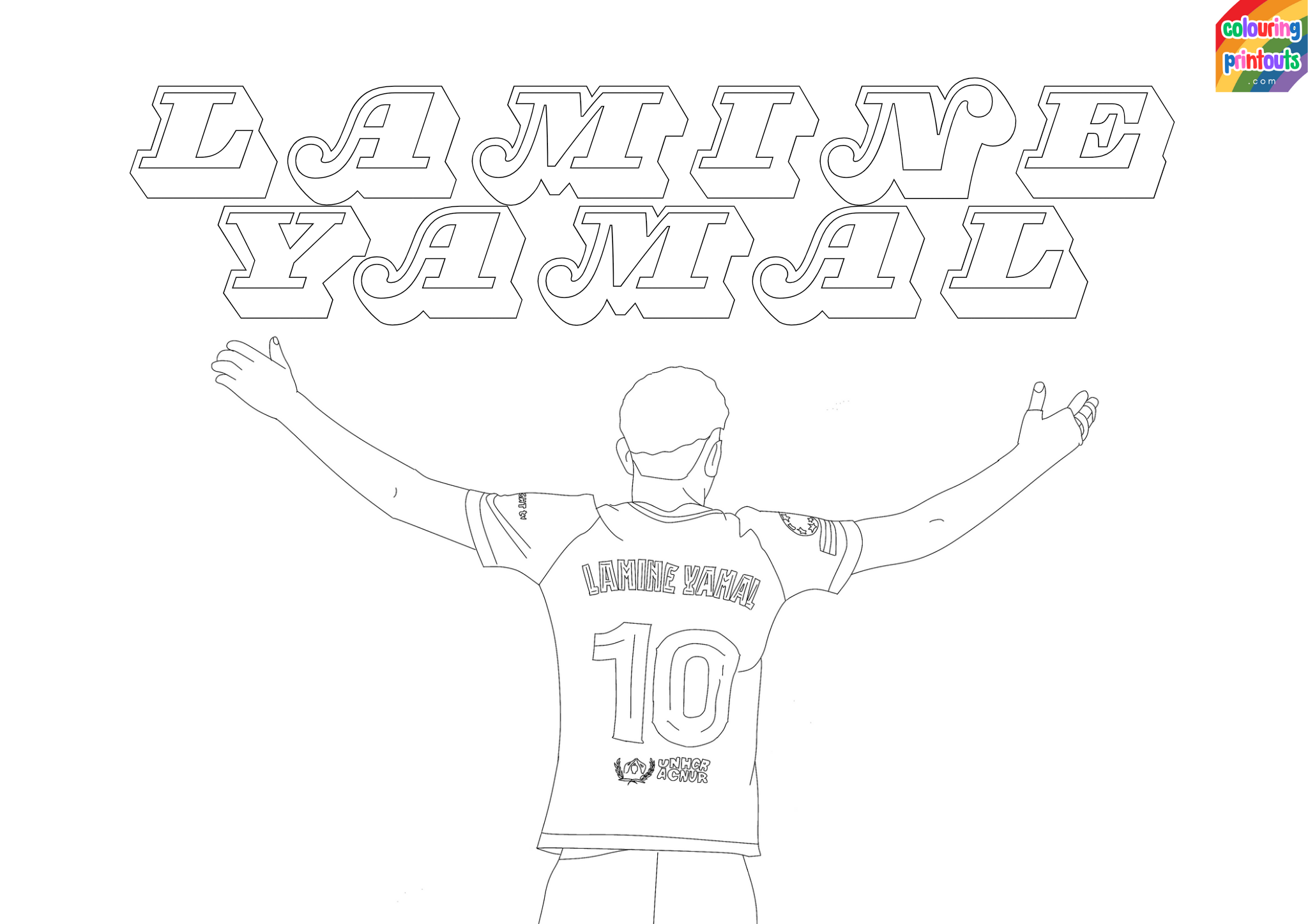 lamine yamal coloring page free