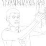 lamine yamal coloring page free printable