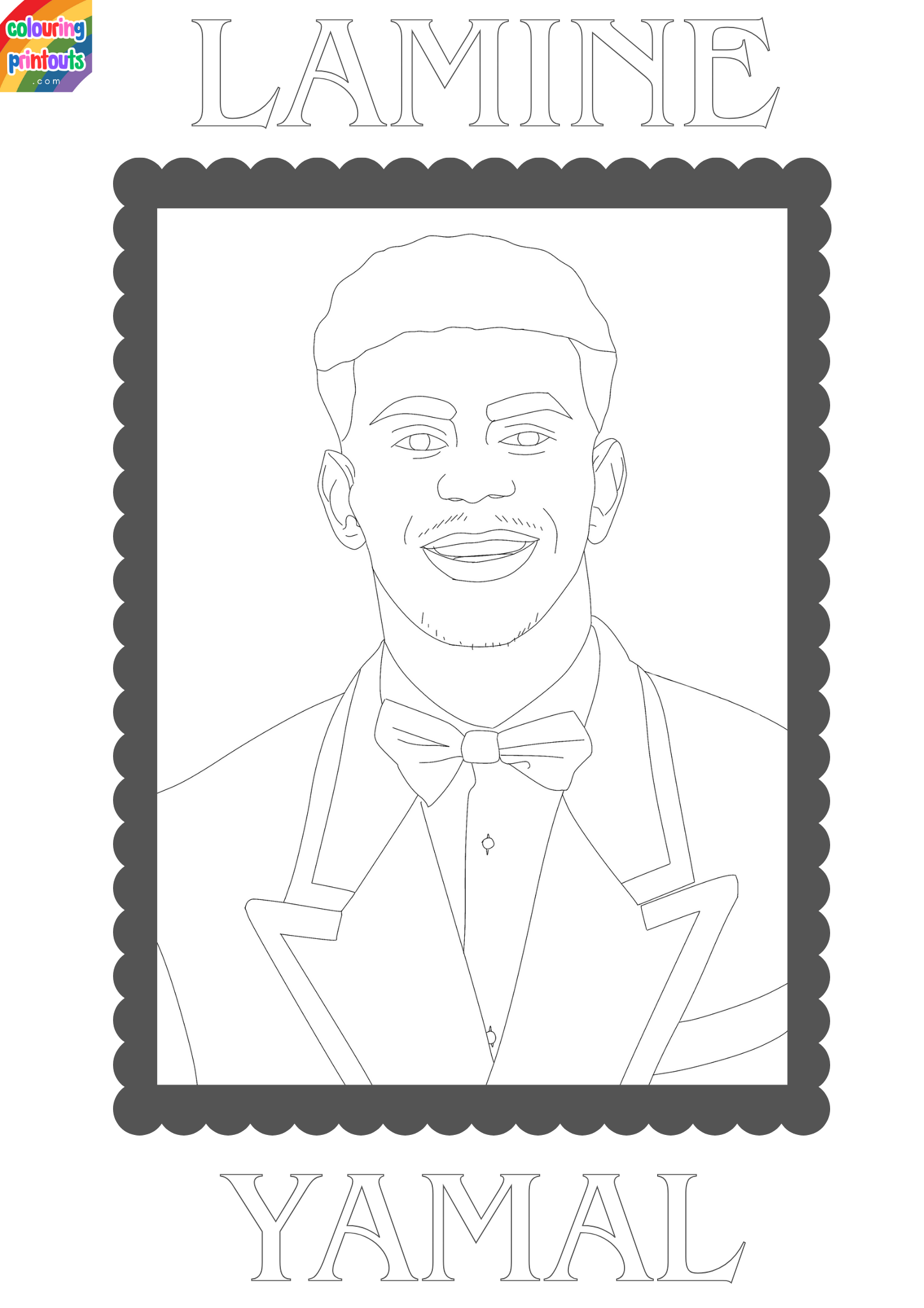 lamine yamal coloring page free