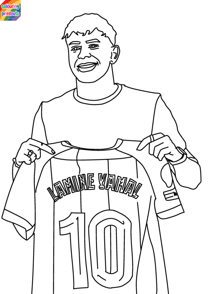 lamine yamal coloring pages