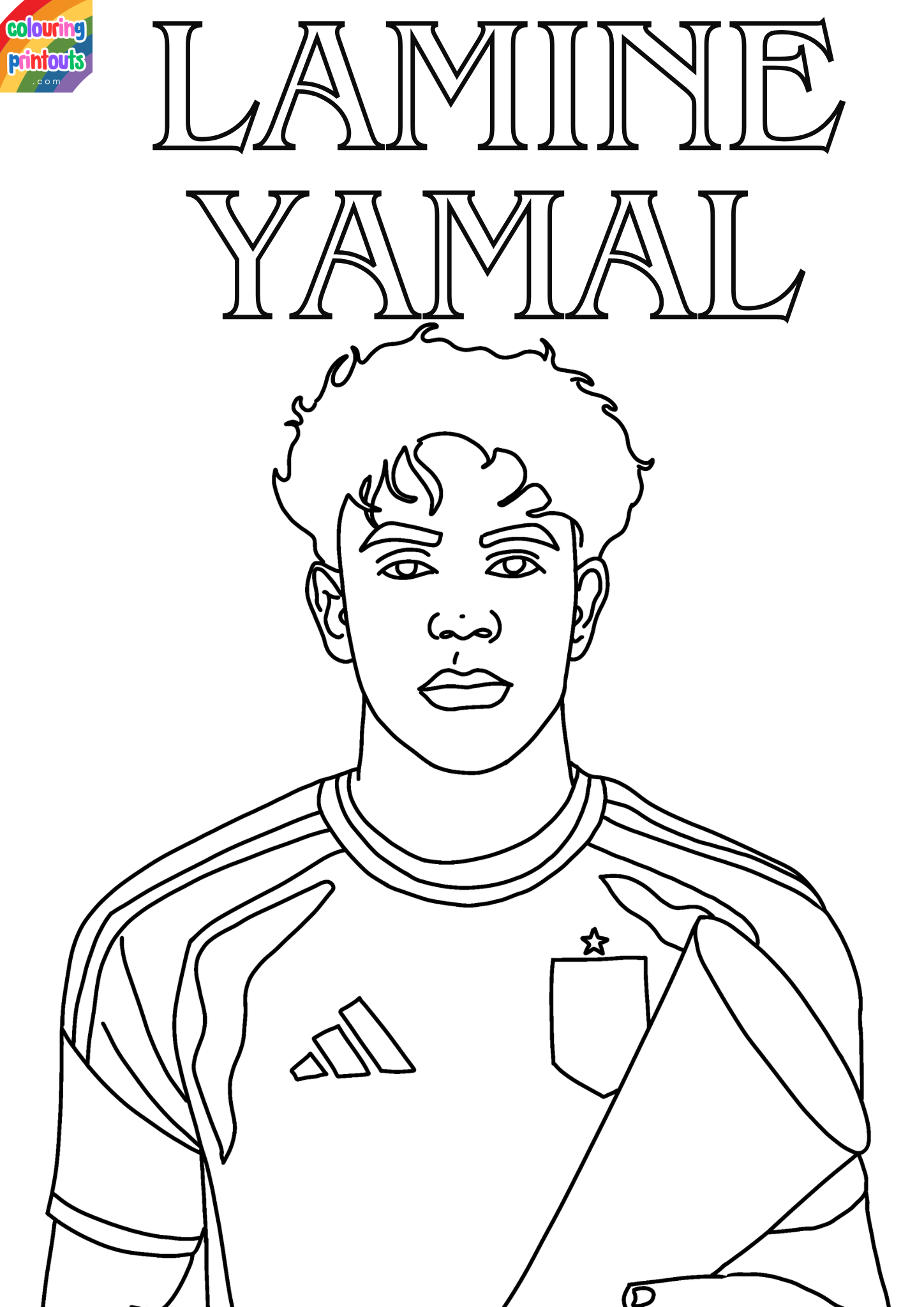 lamine yamal printable coloring pages