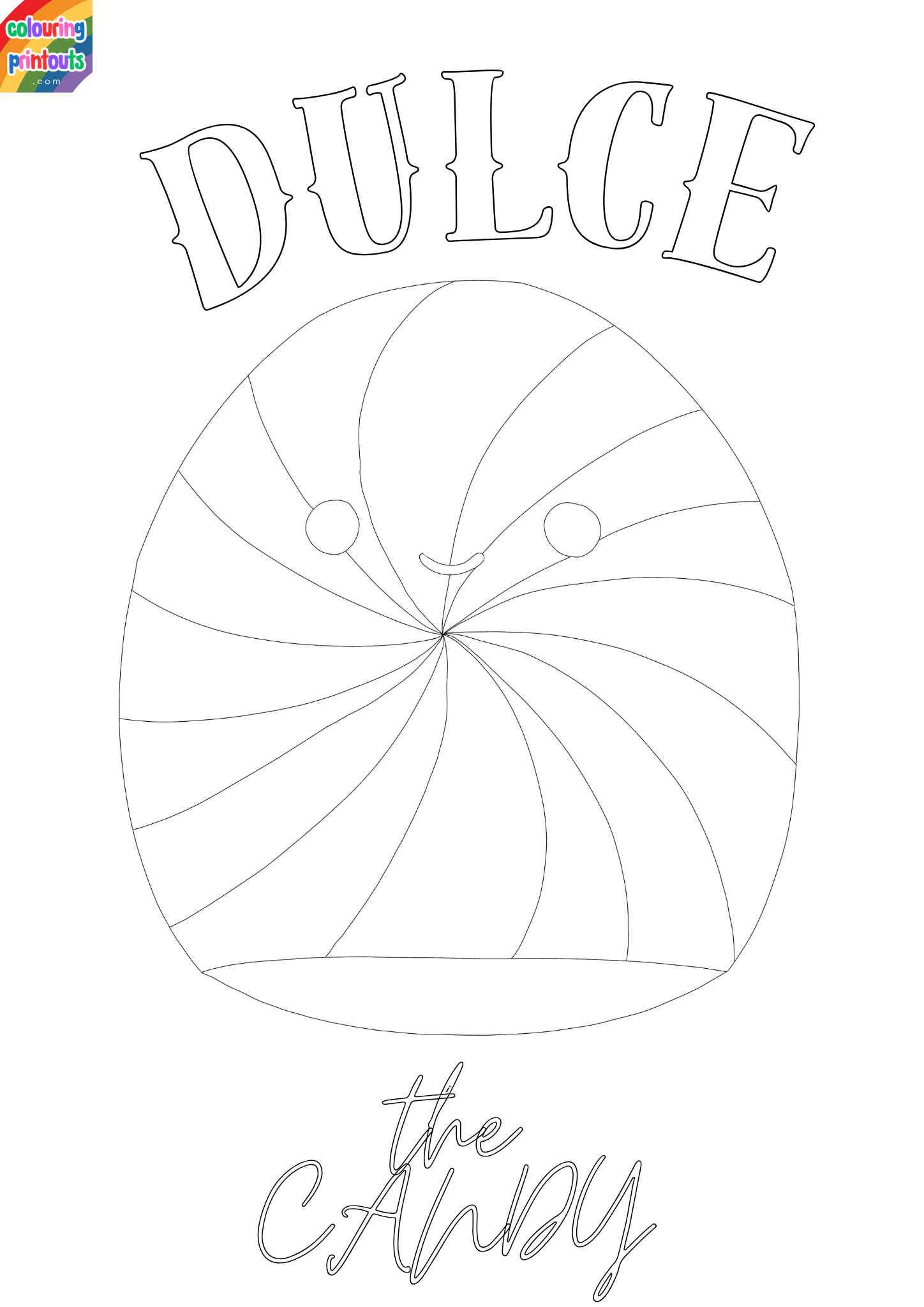 DULCE the canday squishmallow coloring pages