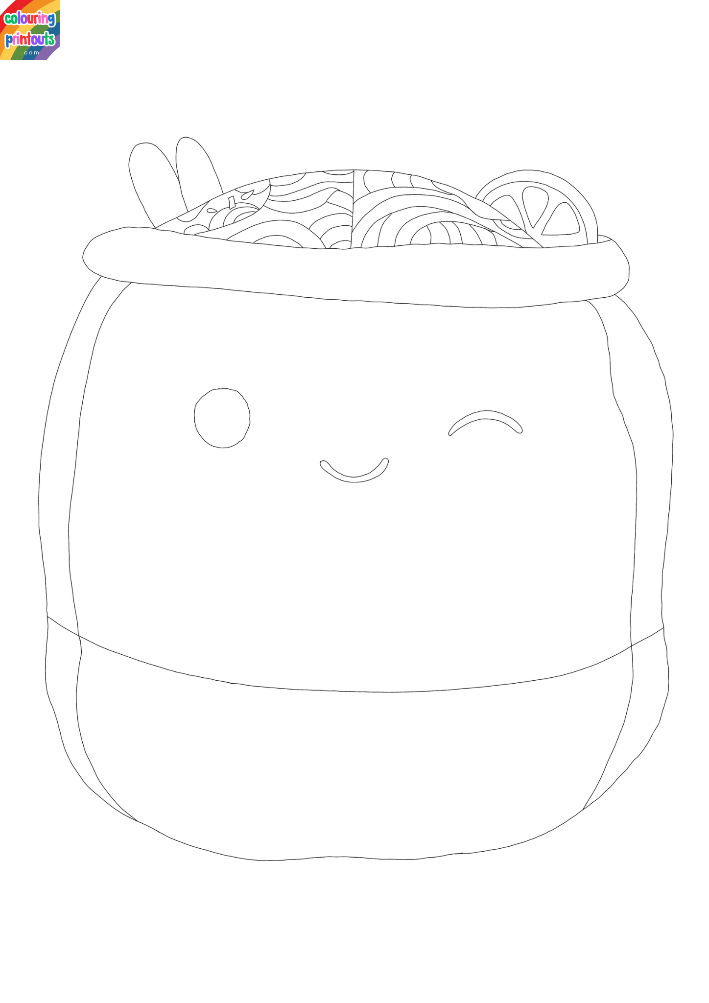 Food Squishmallow Coloring Pages