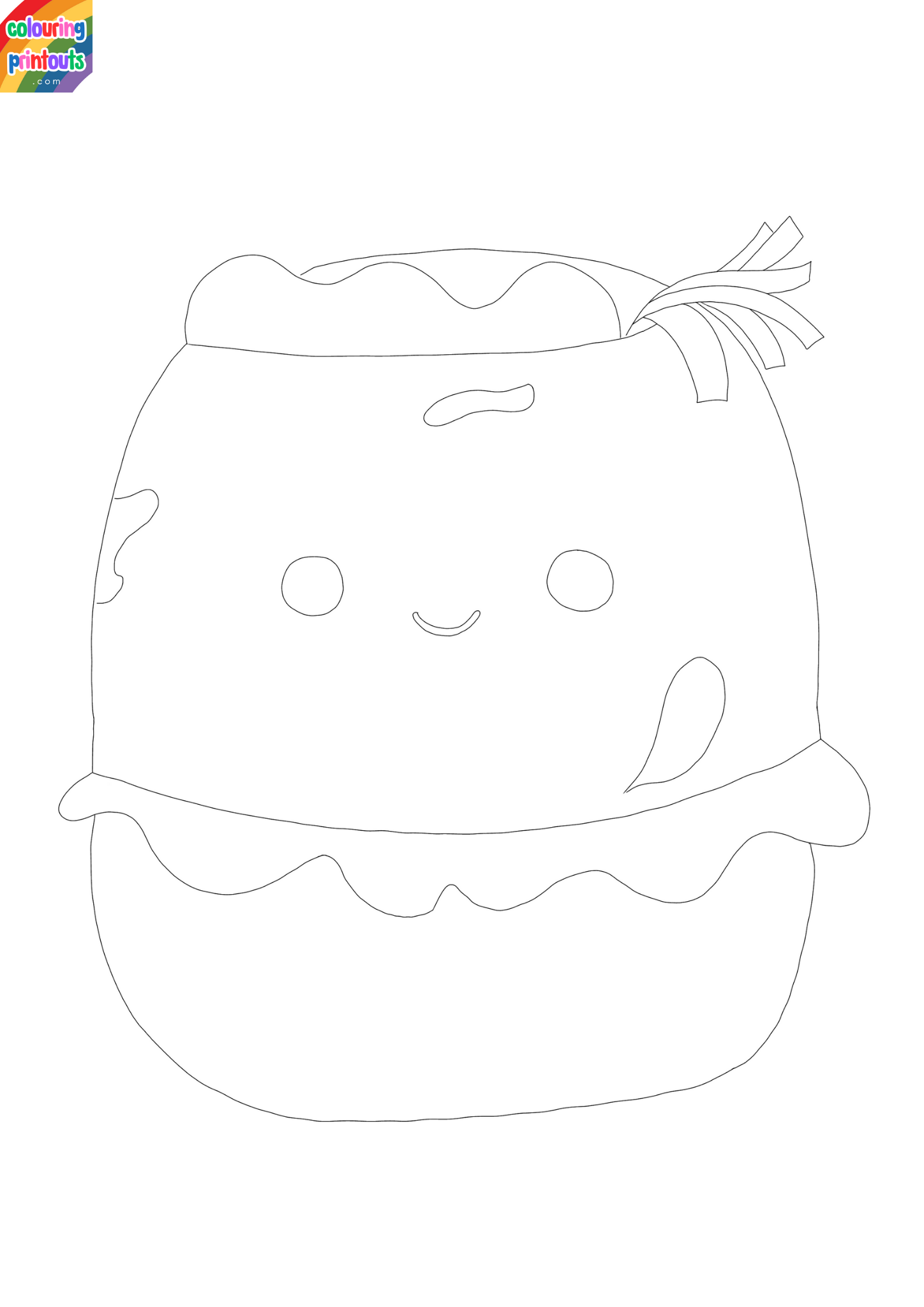 Food Squishmallow Coloring Pages