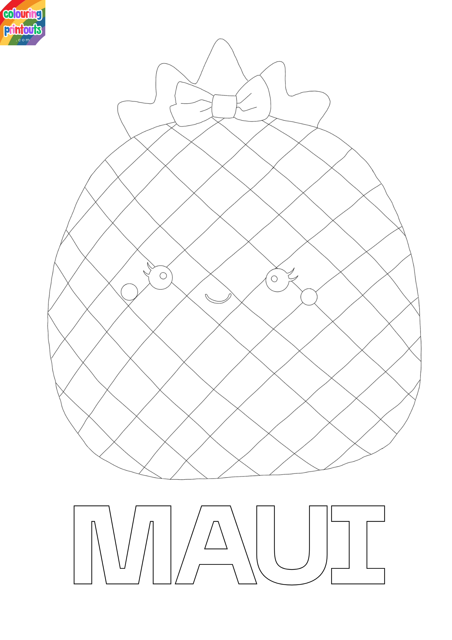 Maui Squishmallow Coloring Pages