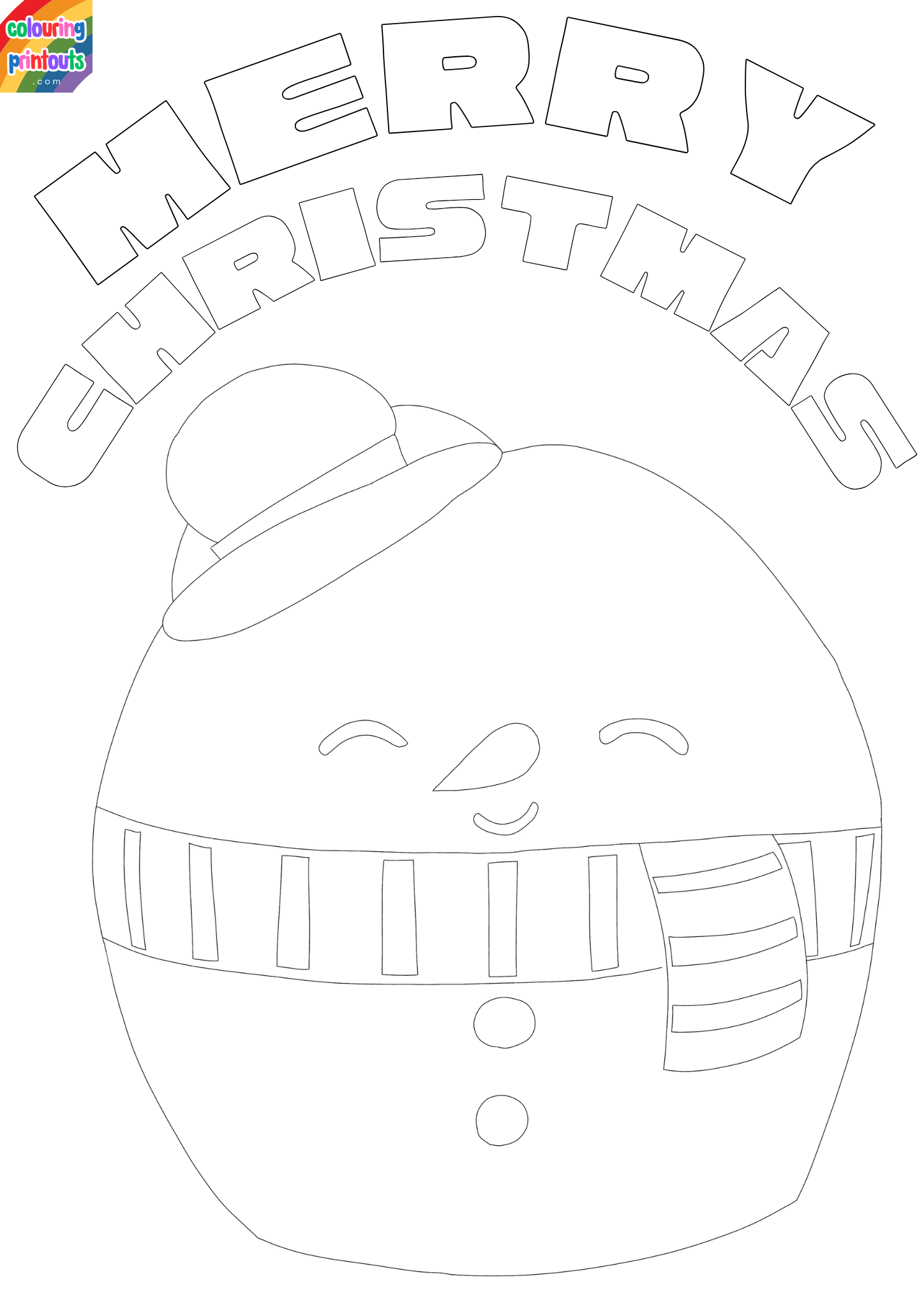 Squishmallows Christmas Coloring Pages
