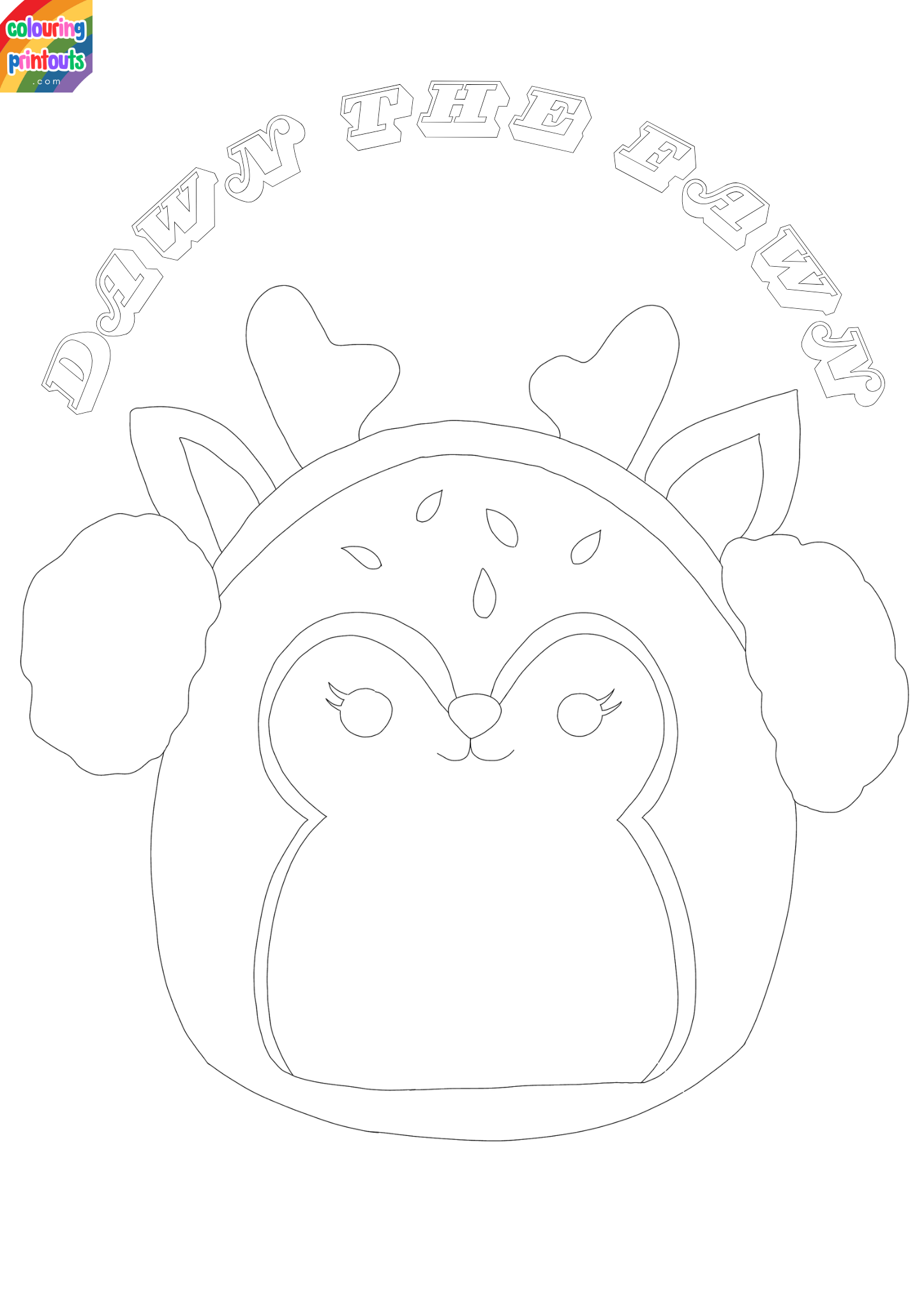 VIBE the fawn squishmallow coloring pages