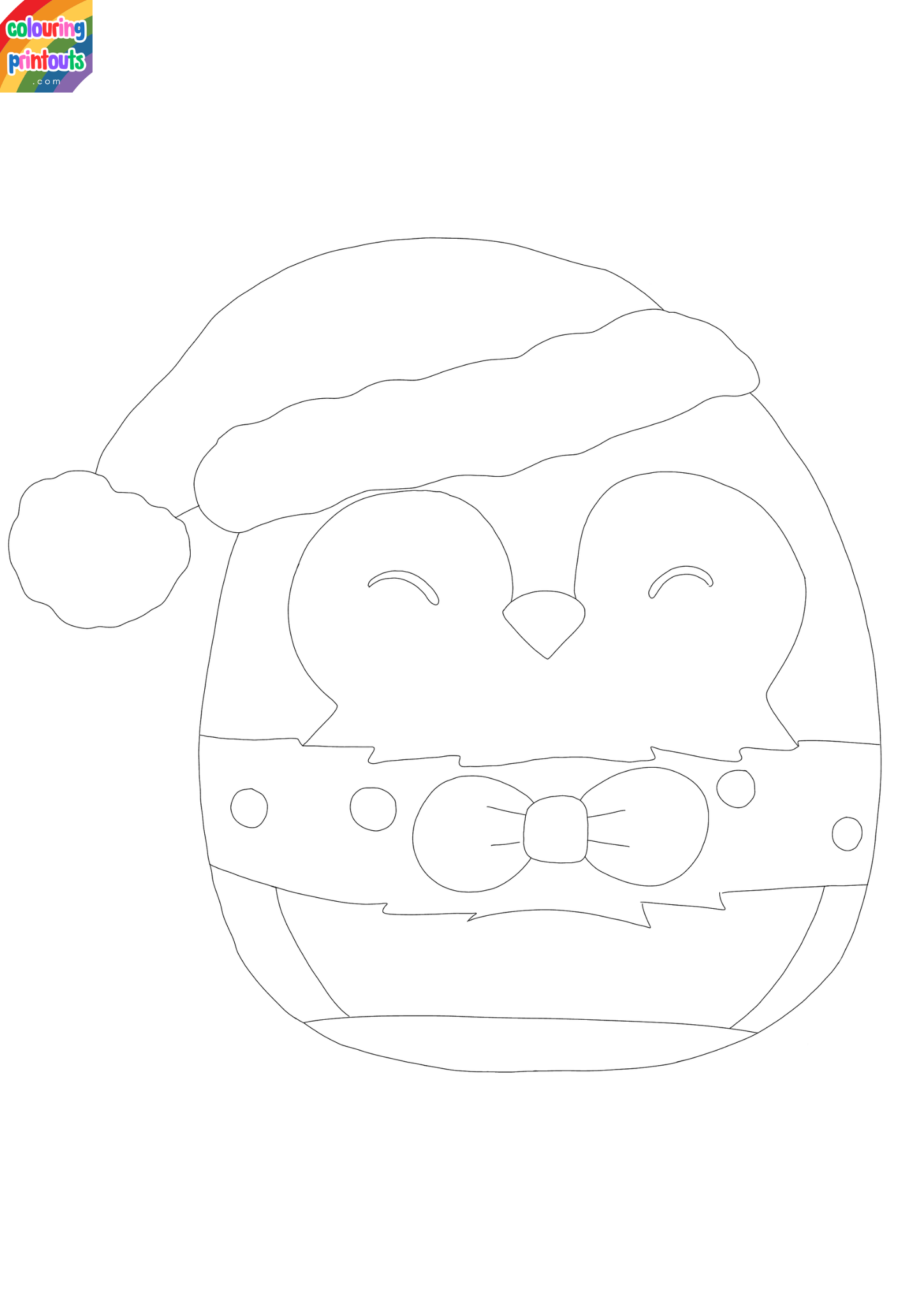 christmas squishmallow coloring pages