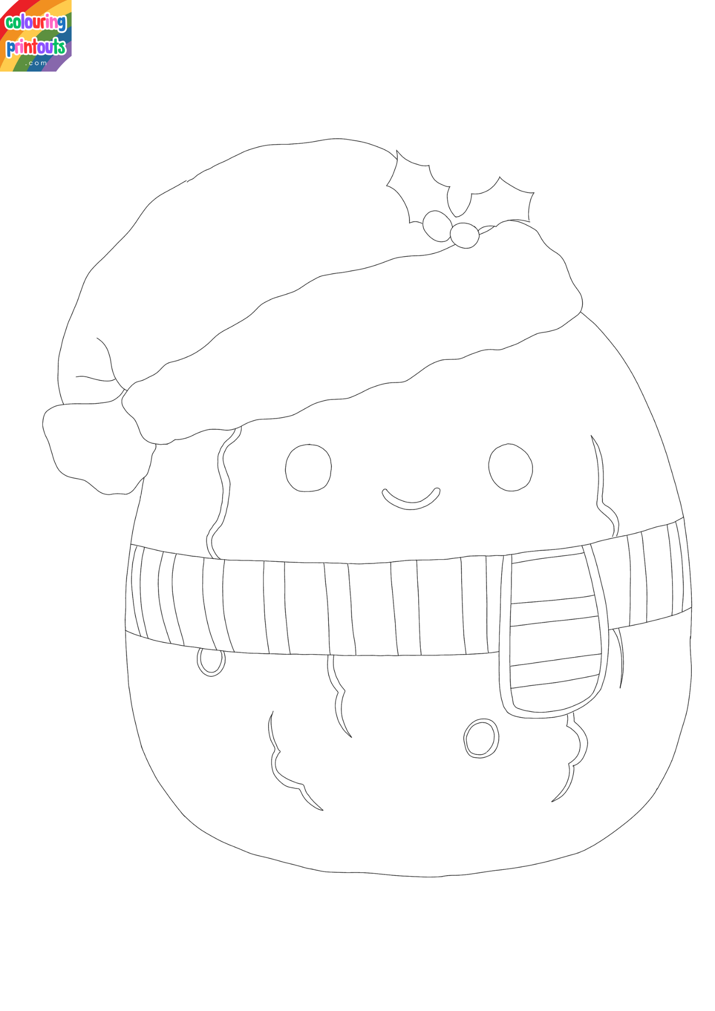 christmas squishmallows coloring pages