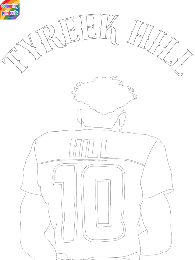 tyreek hill coloring pages