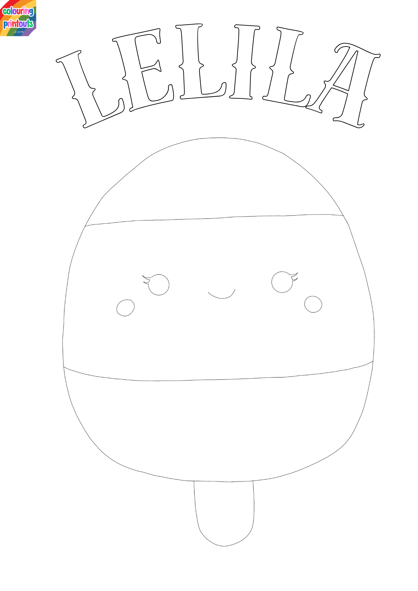lelila Squishmallow Coloring Pages