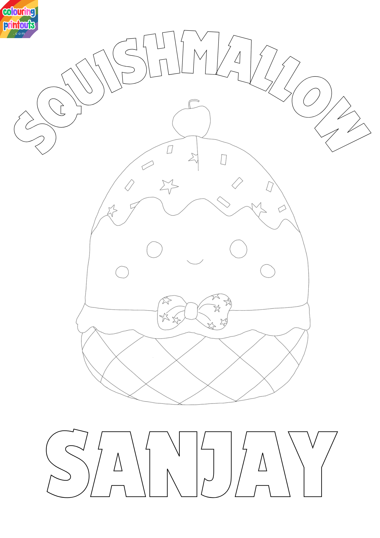 sanjay Squishmallow Coloring Pages