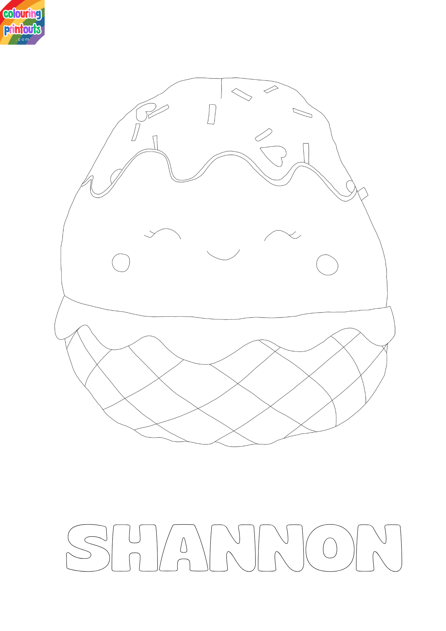 Shannon Squishmallow Coloring Pages