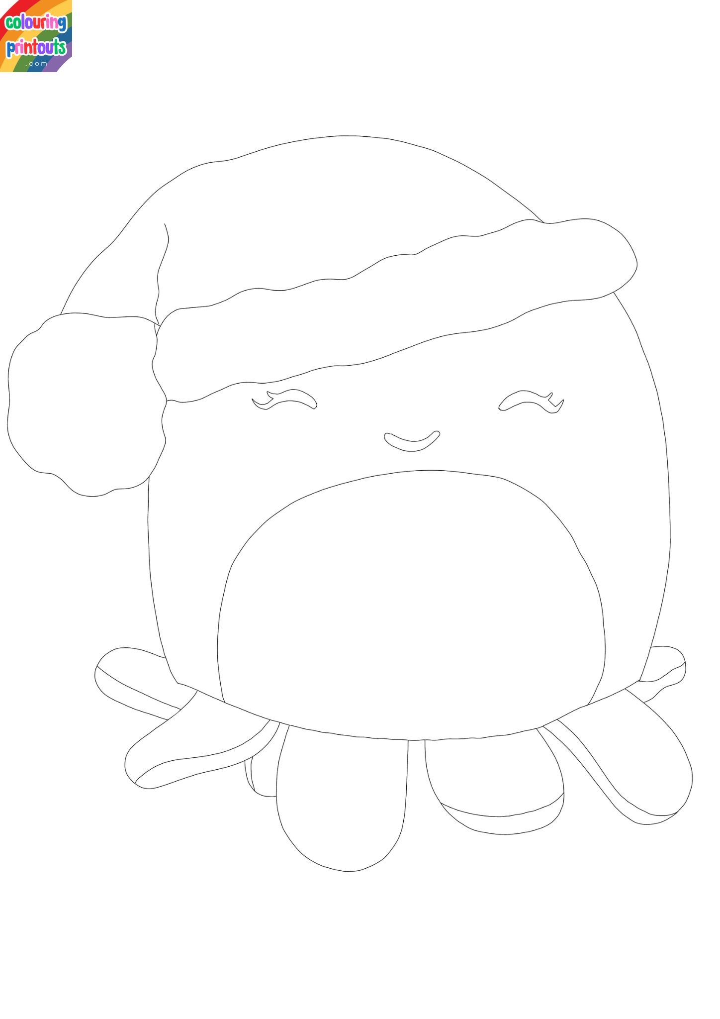 squishmallows christmas coloring pages