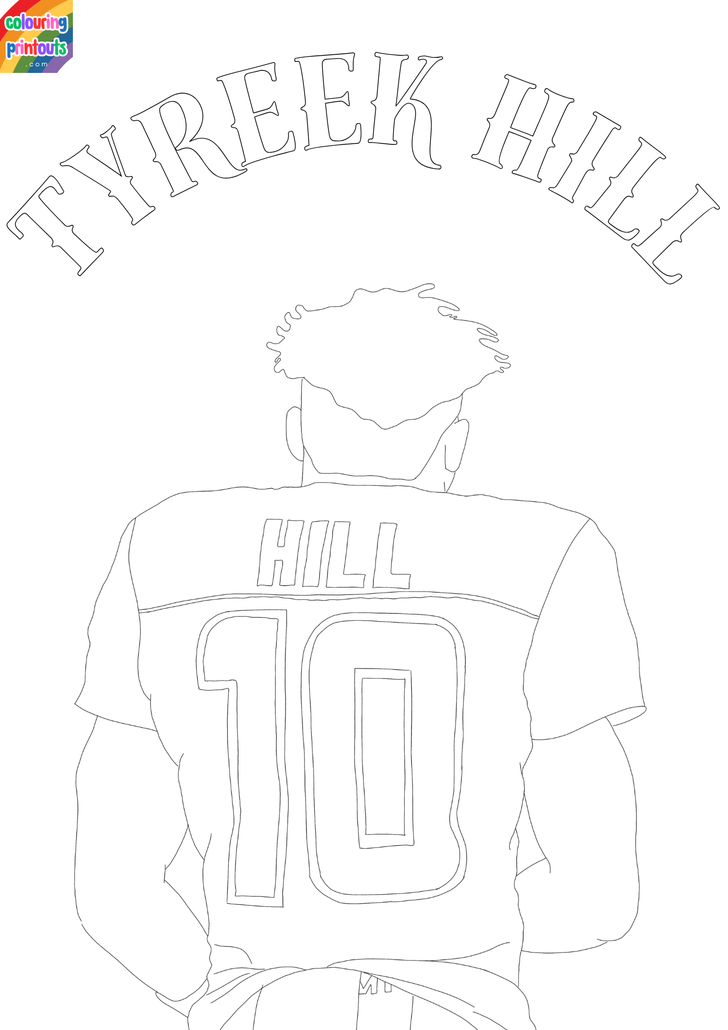tyreek hill coloring pages