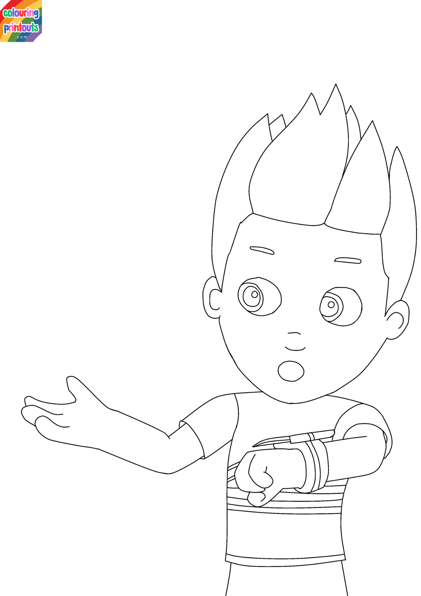 paw patrol ryder colouring pages
