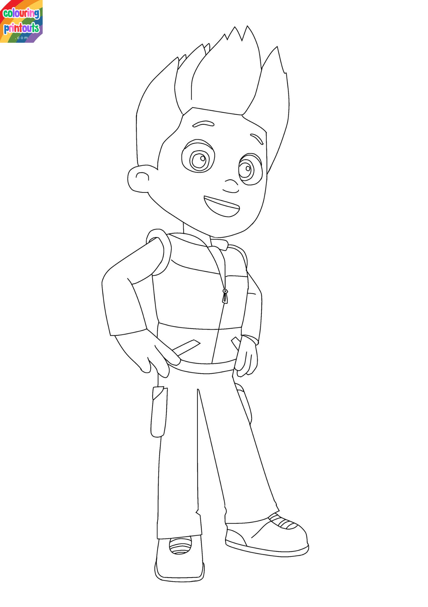 paw patrol ryder colouring pages