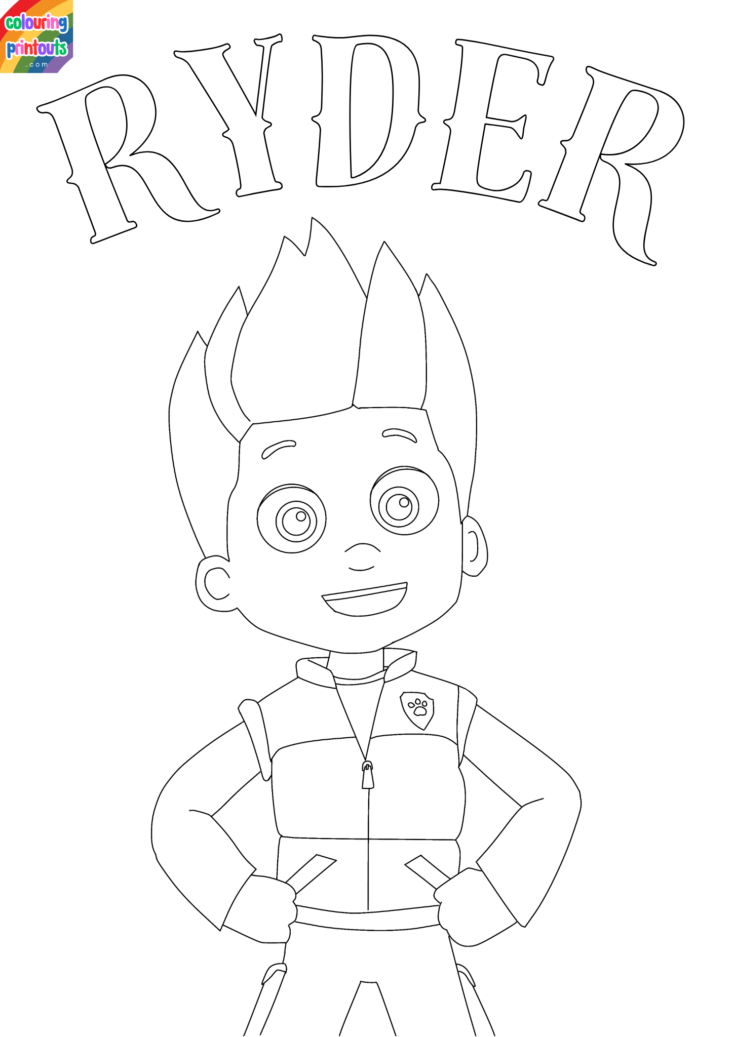 ryder paw patrol coloring page