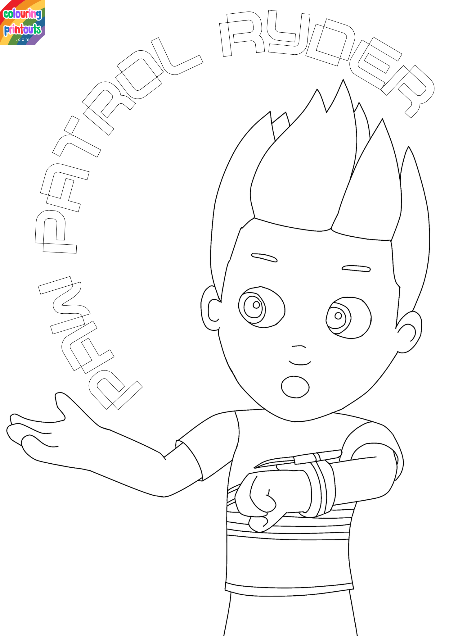 ryder paw patrol coloring page