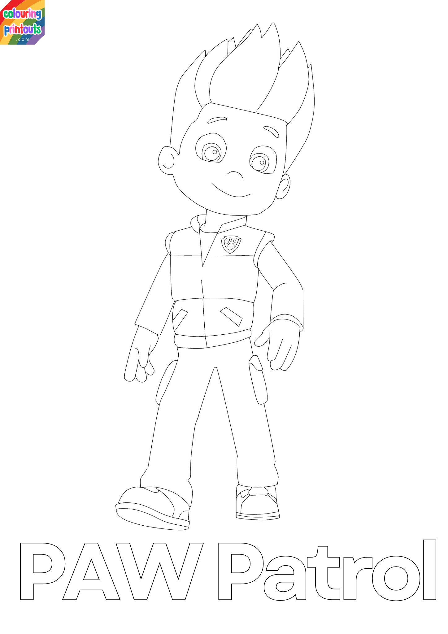 ryder paw patrol coloring page