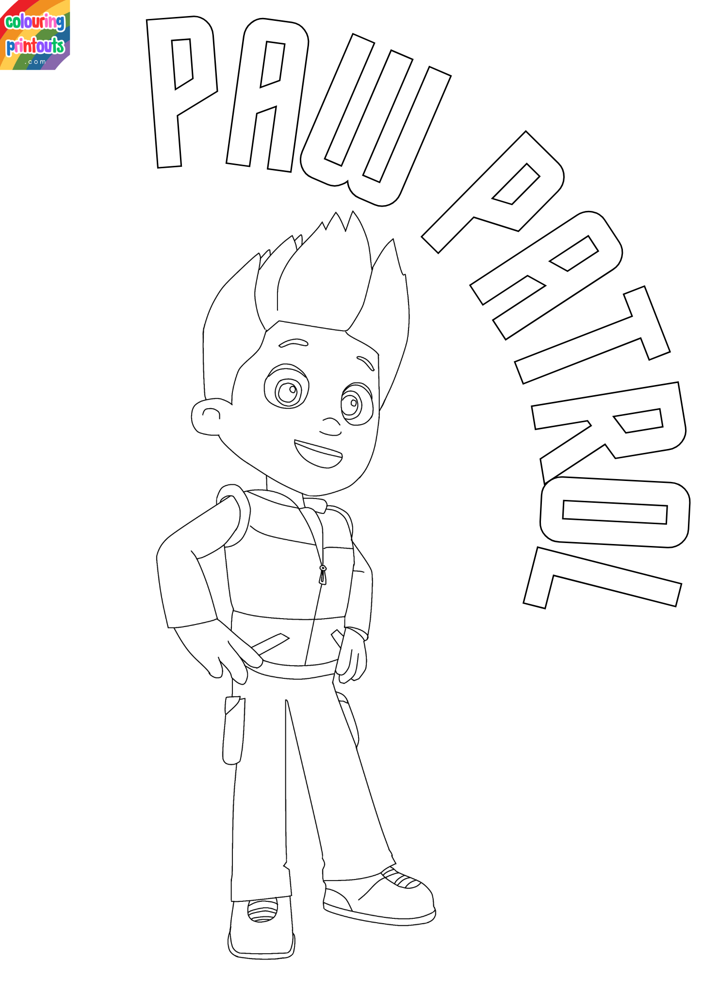 ryder paw patrol coloring page