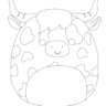 squishmallow coloring pages cow