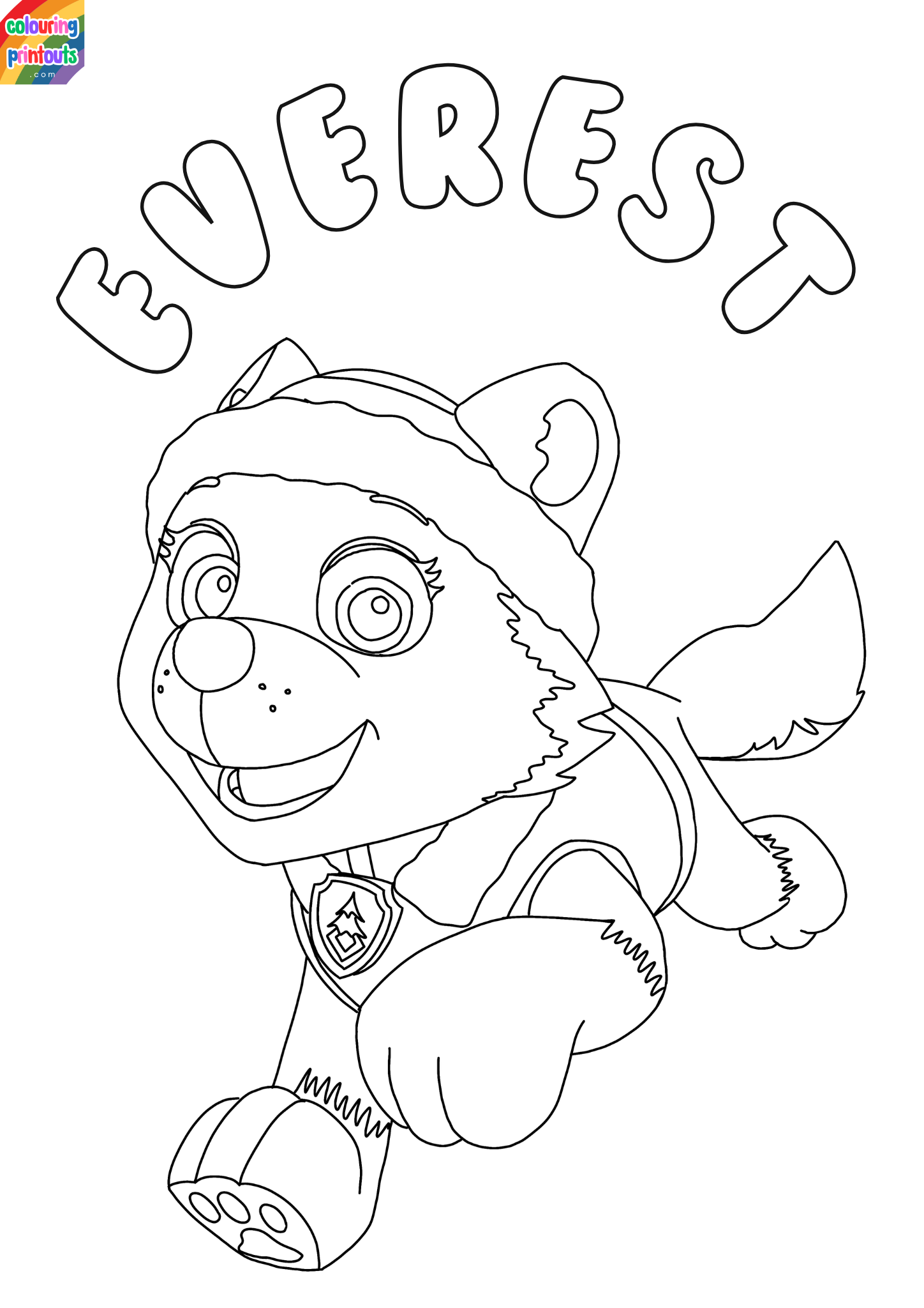 Paw Patrol Coloring Pages Everest