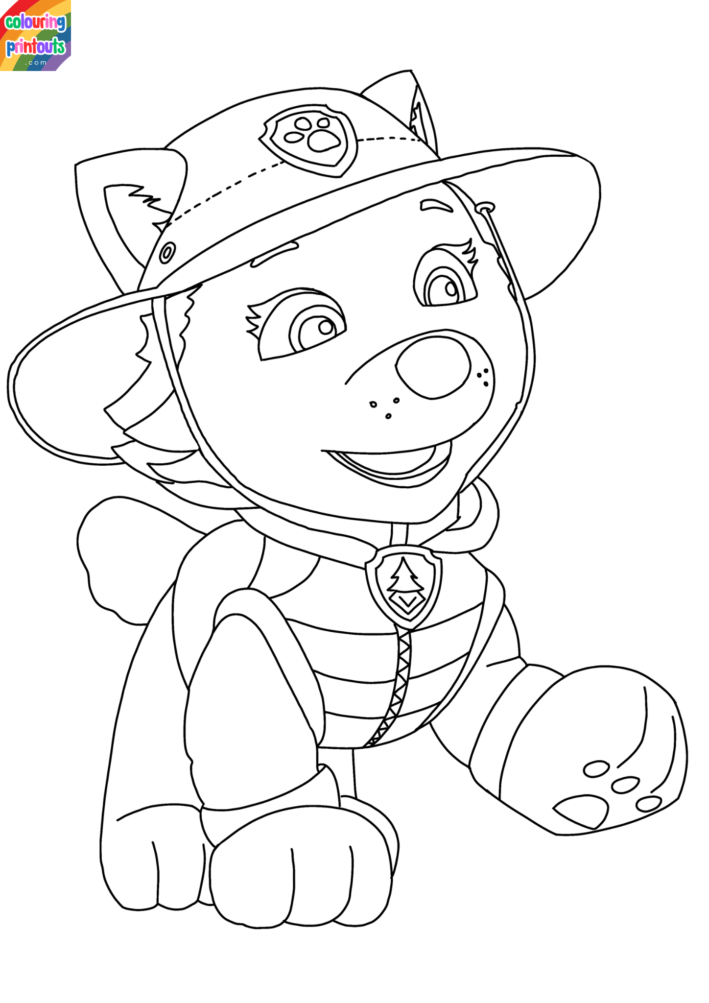 Paw Patrol Coloring Pages Everest 