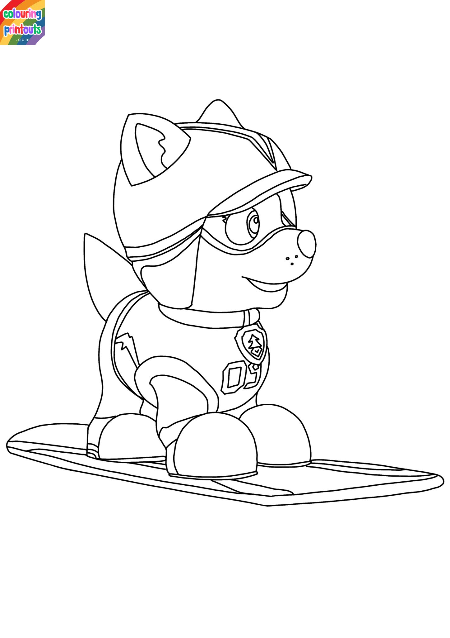 Paw Patrol Coloring Pages Everest