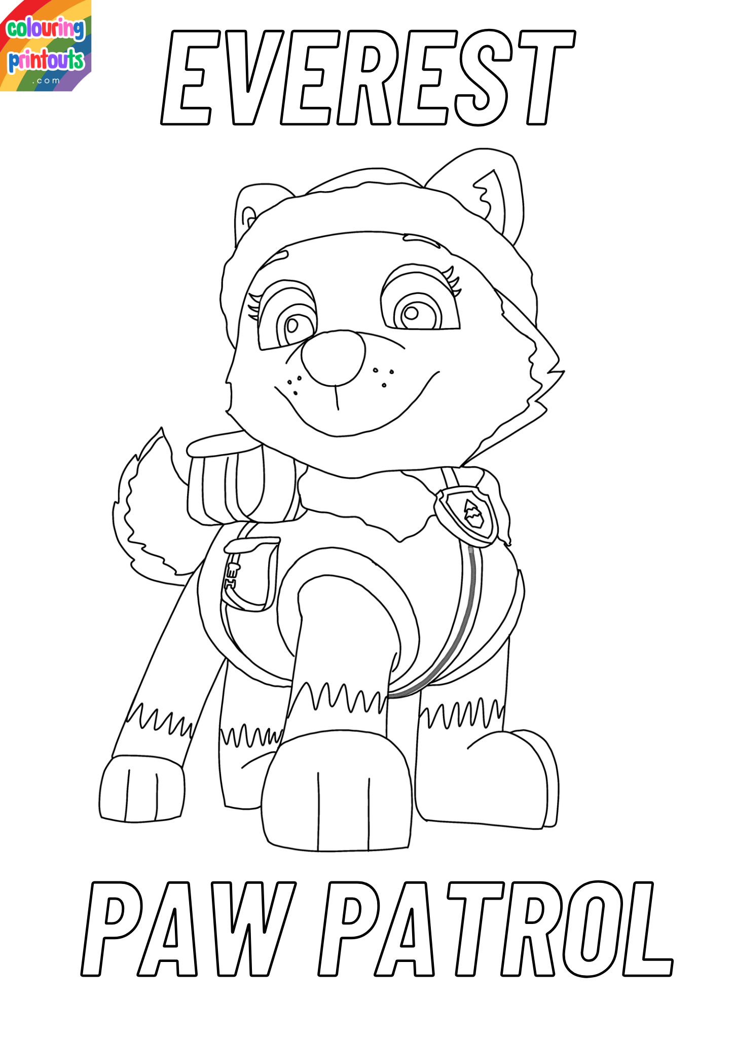 Paw Patrol Coloring Pages Everest