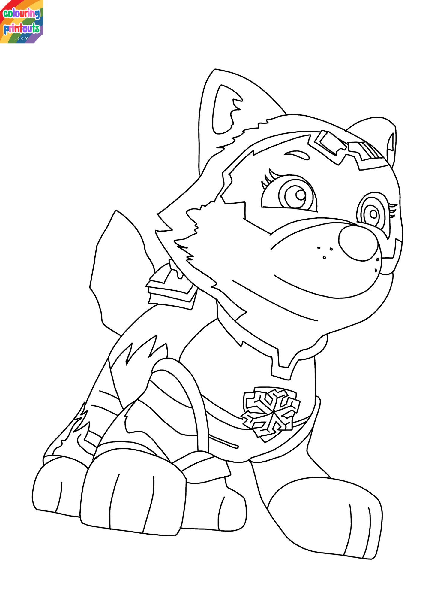 everest coloring page paw patrol